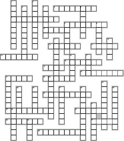 Easy Crossword Puzzles on Fill In Crossword Puzzles  Free Printable Crossword Puzzles