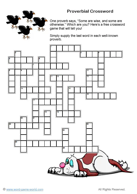 free of crossword games