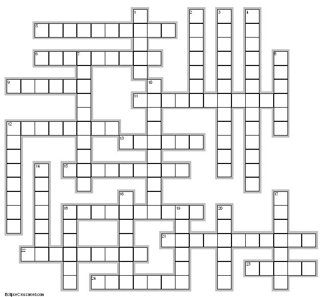 Justin Evolution Printable Crossword Puzzles Easy