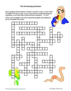 crossword puzzle free - gardener