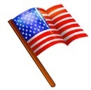 American flag on a pole