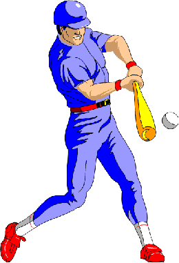 Baseball batter, swinging the bat