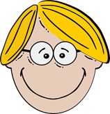 Blond boy with glasses and a big smile!