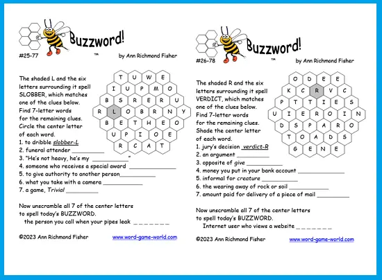 Buzzwords 25 and 26
