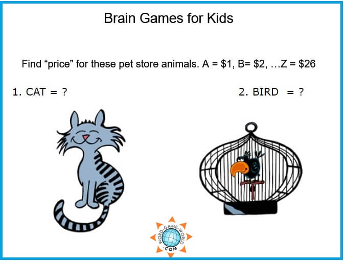 Brain Games for Kids - Find the pet store prices graphic