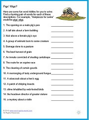 Cool Educational Games : Pig Wigs