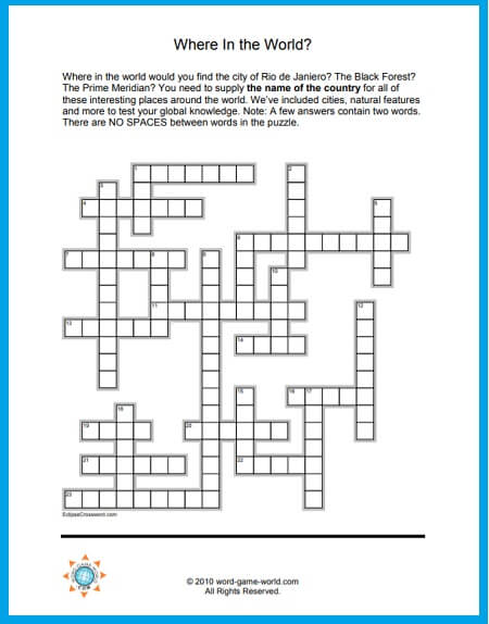 Crossword Puzzles Games and Lots of Fun Word Play