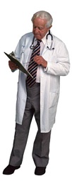 doctor with clipboard