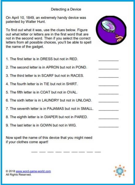 Detecting a Device, a fun educational game from www.word-game-world.com