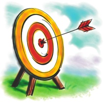 target with arrow in bullseye