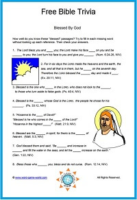 Free #BibleTrivia - Blessed By God Trivia quiz for all ages