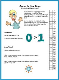 Games for Your Brain - Hysterical Numericals! One of many fun #braingames at www.word-game-world.com