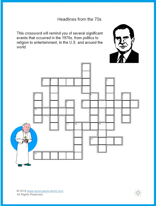 Large Print Crossword Puzzles For Adults