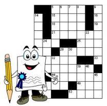 cartoony pencil and crossword puzzle