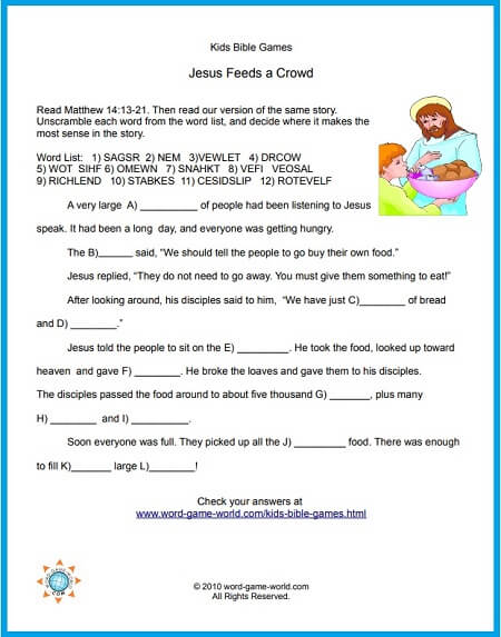 Kids Bible Games Free Printable Bible Games For All