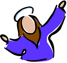 Jesus with arms outstretched