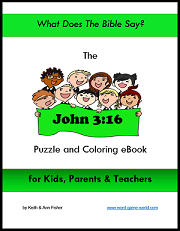 Free John 3:16 Puzzle and Coloring eBook for Kids, Parents & Teachers