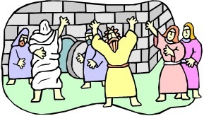 Lazarus being raised from the dead