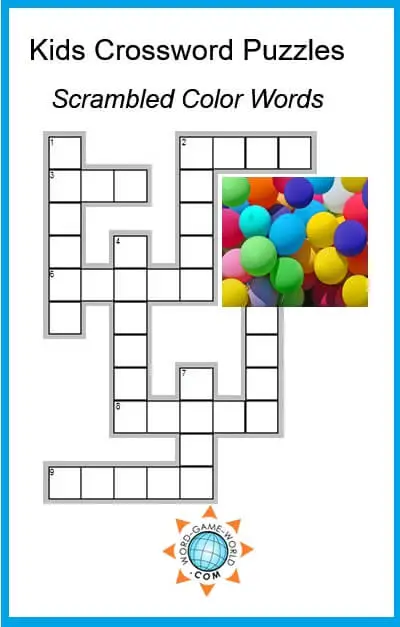 Fun Kids Crossword Puzzles