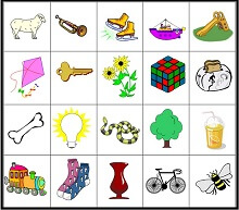 Game board for "The Big Picture" Kids' memory game