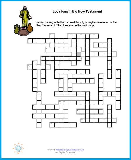 Printable Bible Crossword Puzzle - New Testament Fun!