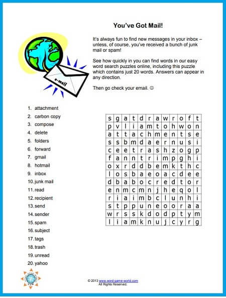 Fun Word Search Puzzles Online