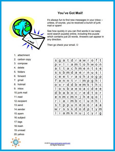 Printable word search puzzles Printable word search puzzles