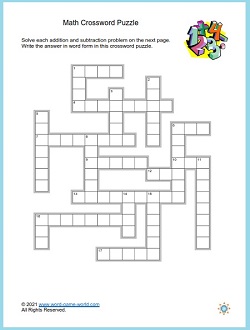 Math Crossword Puzzle 2021 250 px