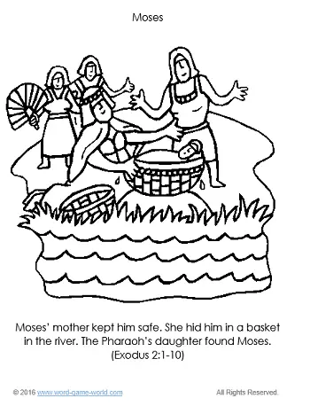 Moses - Bible Coloring Page 1