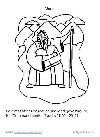 Moses - Bible Coloring Page 5