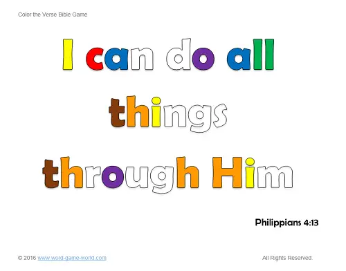 Bible Verse Coloring Page