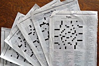 Newspaper crosswords
