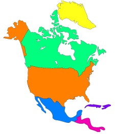 Map of North America