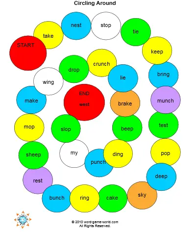 Second Grade Reading Game : Circling 'Round from www.word-game-world.com