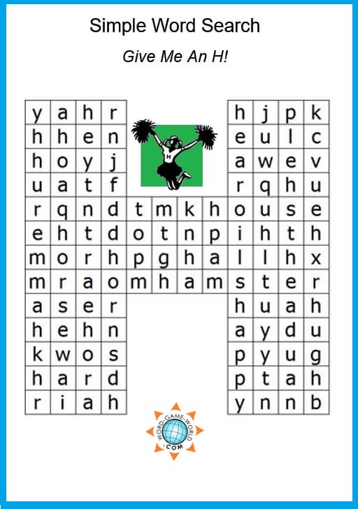 Simple Word Search : H words