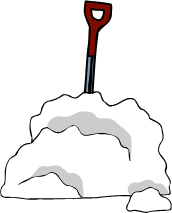 snow and shovel