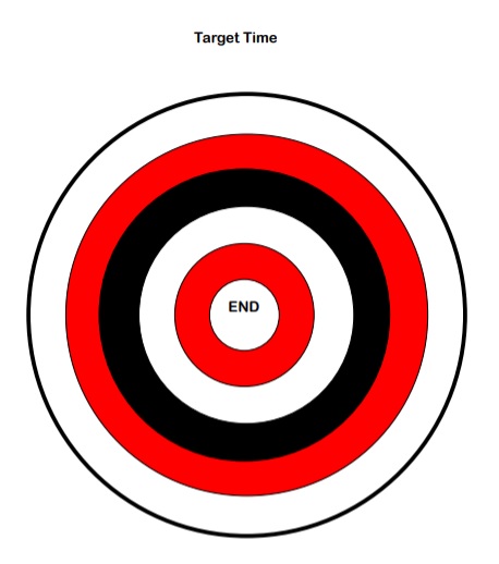 Red, black and white target