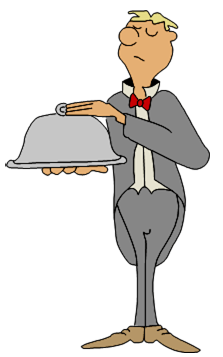 cartooy distinguished waiter