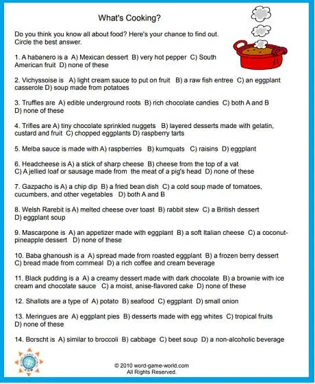 "What's Cooking?"  One of our free, printable bridal shower games