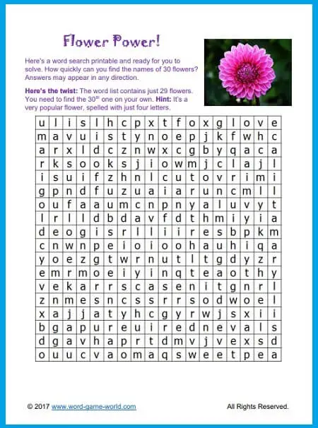 Word Search Printable Fun For All Ages