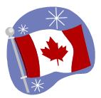 Canadian Flag from our "O Canada!" word search puzzle to print