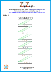 ZigZag #9 - Word Fill-In Puzzle