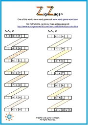ZigZag Puzzles #5-6 : Fun Word Puzzles!
